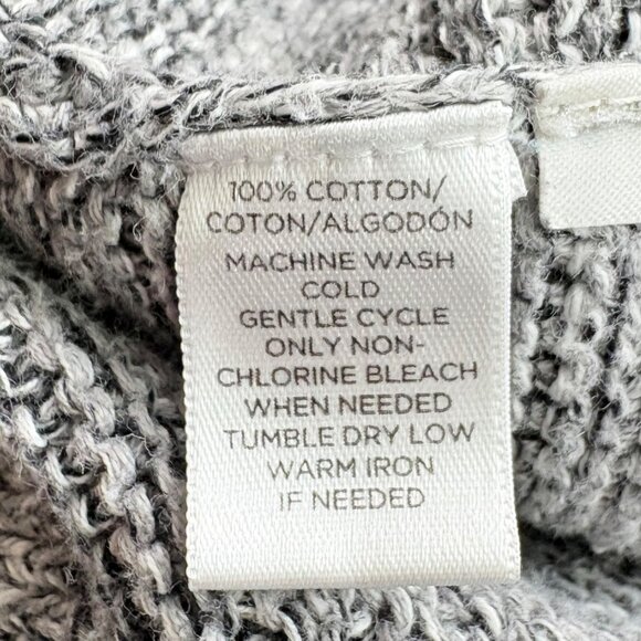 Loft Sweater Womens Medium Gray Knit Neutral Minimalist Academia Classic Preppy - Picture 6 of 12